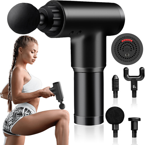 KH-350 | Massagepistole für Nacken Schulter Rücken Tiefen Massagegerät | Massage gun | Handmassagegerät  | 4 Massageköpfen , 6 Modi, 2000 mAh