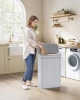 UYL-80L-WIT | Witte wasmand | Bamboe speelgoedcontainer | Houten kledingmand | Wasmand met één compartiment voor de badkamer