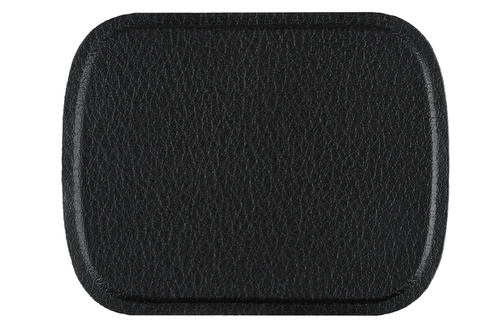 Conjunto de 2 placas de telefone para suporte magnético | redondo + retangular | Couro ecológico preto