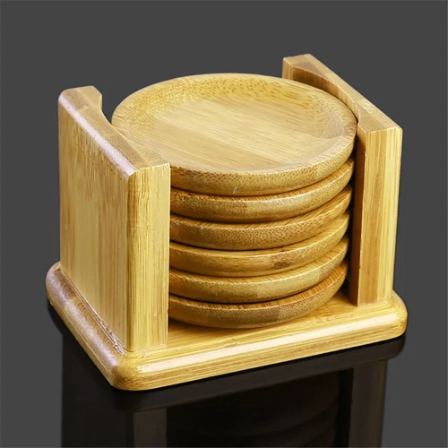 BCP-6in1-Bambou | Ensemble de sous-verres en bambou | Un complément à la technique Gong Fu Cha