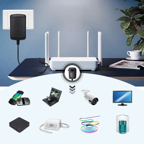 JCY12200-PRETO | Adaptador de rede | Fonte de alimentação CC/CA | Carregador universal