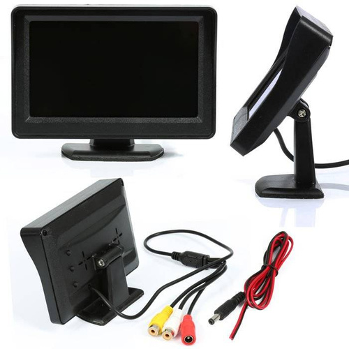 PZ703 | 4,3" TFT LCD-monitor op standaard met antireflectiekap