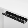 CWT-O1 | Organizador de cables debajo del escritorio 50 cm | Cesta, guía, asa | Negro