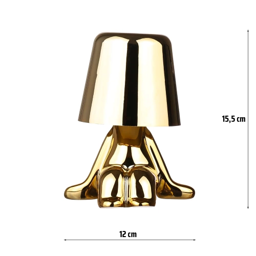 HJA23-H-GOLD | Lampă de masă modernă cu control tactil | Lampa de noapte cu baterie incorporata