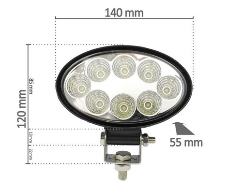 WL5024-Flood | Lampa de lucru cu elipsa de 24 W