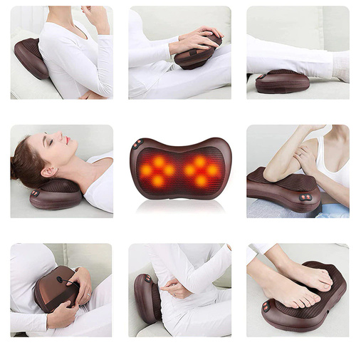 PW-808 | Massage pillow | Shiatsu massager | 2 heads, 8 massage balls