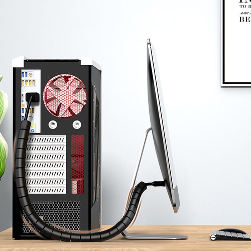 CRG-002-2.6M | Capac, organizator pentru cabluri si fire | Negru