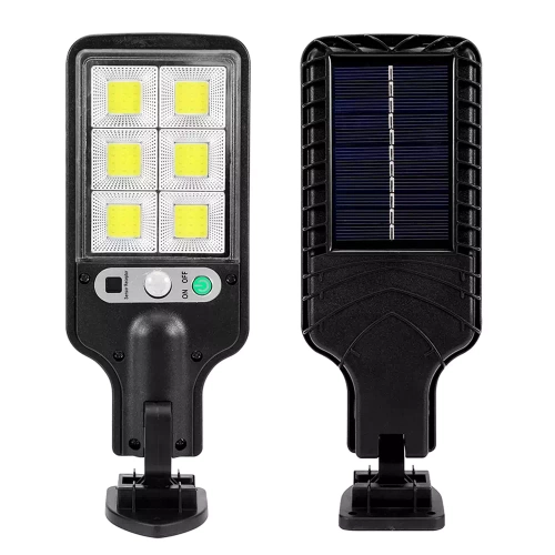 LD-616B-72COB | Zahradní solární lampa se soumrakovým a pohybovým senzorem | IP65, 72 COB LED, IR dálkové ovládání