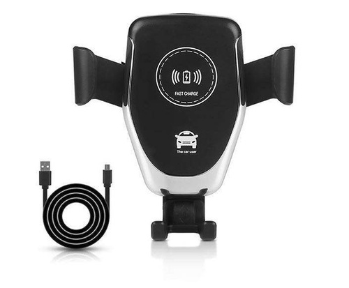 Q006-Fekete | Gravitációs autótartó | Fast Charge 10W-os indukciós töltő
