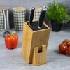 ZDJ-242-BAMBOO | Knivstativ | Køkkenarrangør | Bambusblok til knive og sakse
