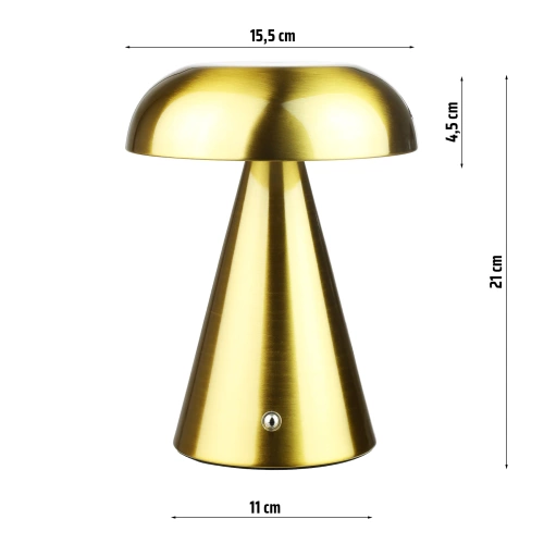 HJA24-OR | Lampe de table avec batterie intégrée | Lampe de nuit avec trois couleurs de lumière | Lampe d'ambiance pour un hôtel ou un restaurant