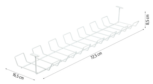 ZW-J725 | Cable organizer under the desk top | white