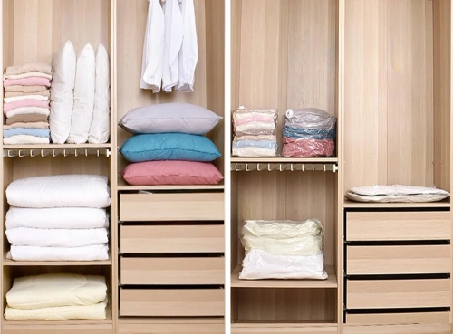 VCB-70*50-BIANCO| Sacco sottovuoto per vestiti, biancheria da letto | Borsa portaoggetti