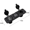 Pannello auto 3 in 1 12V 24V | Pannello di controllo con interruttori 12V | Presa accendisigari USB splitter | Voltmetro 