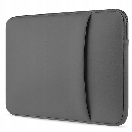 BR02 | Capa de neoprene, capa para laptop de 15,6&quot; | bolso adicional | cinza