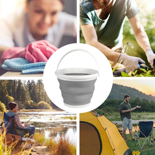 Camping-Schüssel | 10 l | faltbar universell | Silikon-Babywanne | tragbarer Eimer | XCP-10L