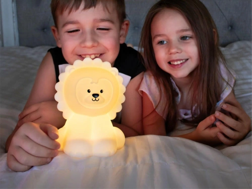 Children's LED Night Light with Bluetooth Speaker Lion | Silicone Touch USB Children's Night Light | JS-L8L-330