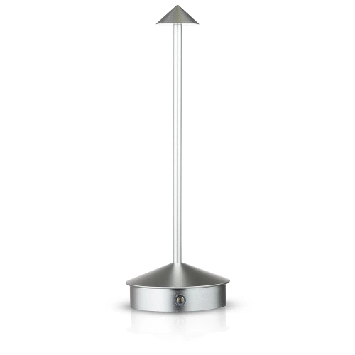 HJA32-ARGENT | Lampe de table avec batterie intégrée | Lampe de nuit avec trois couleurs de lumière | Lampe d&#39;ambiance pour un hôtel ou un restaurant