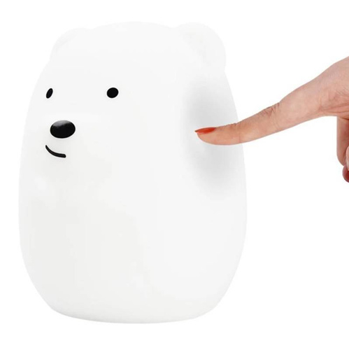 NL-04 | Silikoninė RGB LED lempa vaikams | Teddy Bear Bear LED | IR nuotolinio valdymo pultas