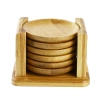 BCP-6in1-Bamboo | Set of bamboo cup coasters | A complement to the Gong Fu Cha technique