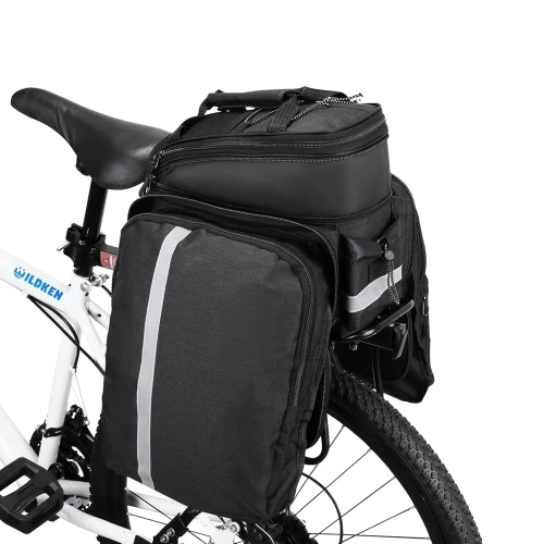 Waterproof bike pannier for the trunk 27L | Bike bag with rain cover and reflectors | Durable 3-in-1 bike bag | ZTB-670