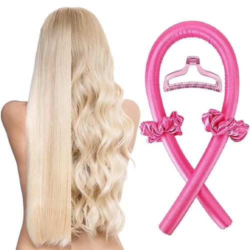  SD-13-ROSA | Rodillo sin uso de calor | Rodillo para rizar el cabello | Kit para hacer olas