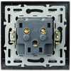 Steckdose mit Schutzkontakt und Rahmen | 230 V | schwarz | F60-SC80-1