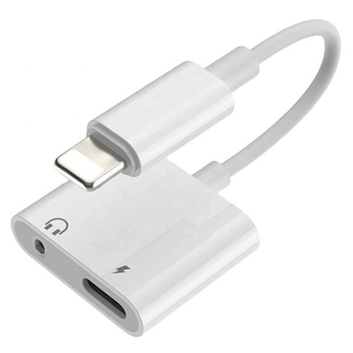 UA-009 | iPhone Lightning-adapter - aansluiting + Lightning | Audio-adapter voor iPhone