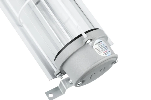 EPB-18W-PRATA | Iluminação coberta | Lâmpada fluorescente em encaixe EX | Lâmpada de superfície para fábrica, armazém | Lâmpada à prova de explosão