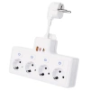 Мережевий подовжувач з 4 розетками Schuko 45° з USB-A, USB-C PD 20 W та Lightning | BGS-A+C+L-W