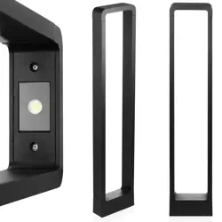 LLM-80CM | Candeeiro de pé moderno para jardim, poste LED | Alumínio 80cm, IP54, 10W=1200lm