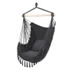 ZY-V004 | Chaise suspendue, chaise brésilienne, hamac, balançoire | deux oreillers, bandeau en bois | jusqu&#39;à 120 kg | graphite