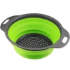 FDB-024 | Colador de cocina plegable | Colador de camping de silicona | Colador de pasta | Escurridor para verduras y frutas.
