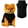 Soft, flexible pet sweater | size S | turtleneck, warm winter pullover | PET-014S-black
