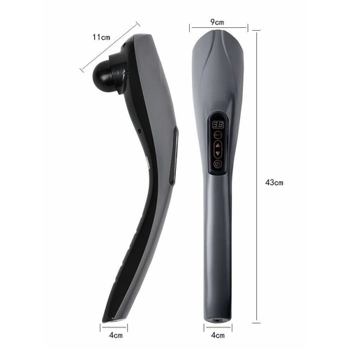 YT-1706-GRAY | Aparat de masaj cu vârfuri înlocuibile | Masaj spate cu vibratii | Un pistol de masaj care ajută la combaterea celulitei