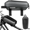 Waterproof EVA Hard Shell Bike Frame Bag with Reflectors 1.2L | Roomy Bike Bag with Double Zipper | 287YB