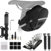 Kit di riparazione multifunzionale | Attrezzi per la manutenzione della bici in una comoda borsa | Set di chiavi e toppe per la riparazione della bici | ZUHE-AIO
