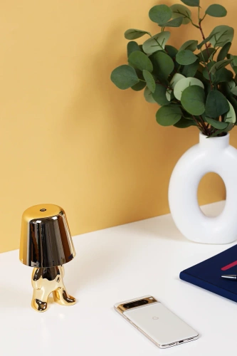 HJA23-A-ORO | Lampada da tavolo moderna con controllo touch | Lampada da notte con batteria incorporata