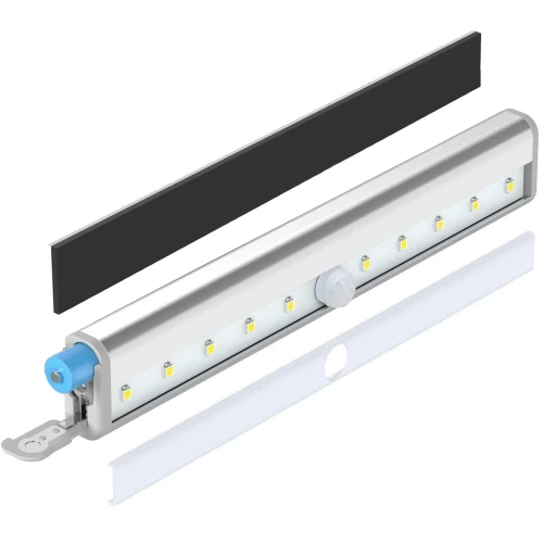 C1565-BRANCO | Candeeiro de baixo do armário sem fios com sensor de movimento e crepuscular | Candeeiro noturno magnético para iluminar o espaço |