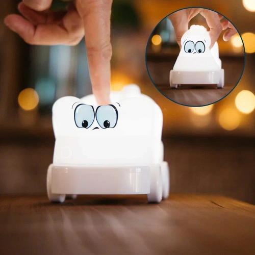 Veilleuse LED en silicone en forme de camion de pompiers | Lampe portable pour enfant 9 couleurs | JL-603