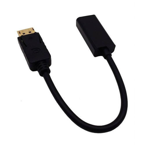 DP-H-30CM-Čierna | HDMI kábel (f) - Display Port | 4K | 30 cm