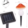 FLD-19-W | Garden solar lamp LED Mushrooms 3 pcs | 22cm, 600mAh