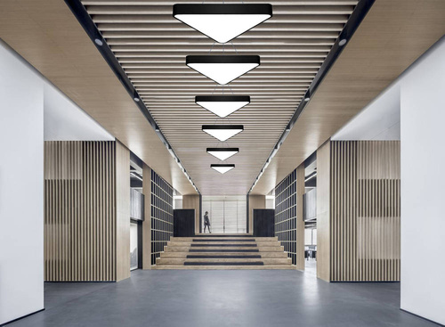 LPL-007 | Hanging LED ceiling lamp 60W | triangular | aluminum | CCD not blinking | Φ80x6