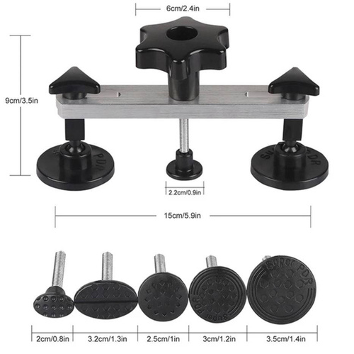 Y-110 | Repair kit for removal of dents in the car body | Bridge with a set of 7 mushrooms of different diameters
