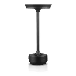 HJA30-PRETO | Candeeiro de mesa com bateria incorporada | Lâmpada noturna com três cores de luz | Lâmpada atmosférica para hotel ou restaurante