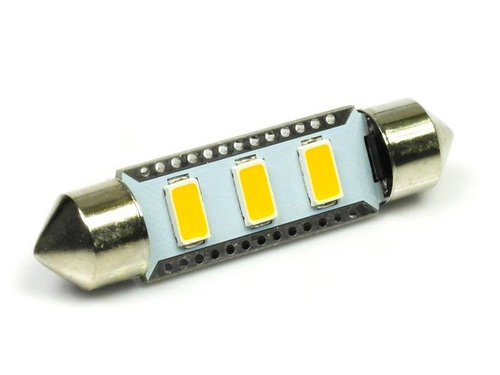 WW Autó LED izzó C5W 3 SMD 5630 Meleg fehér