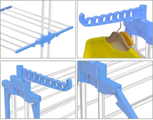 TW-116-BLUE | Сушарка для білизни | Вертикальна сушарка для білизни | Горизонтальна сушарка для білизни