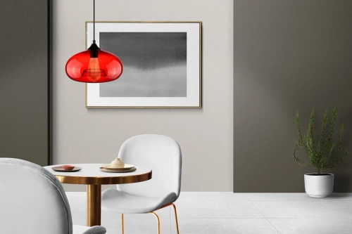 GB-D28-R | Modern glass pendant lamp | Red