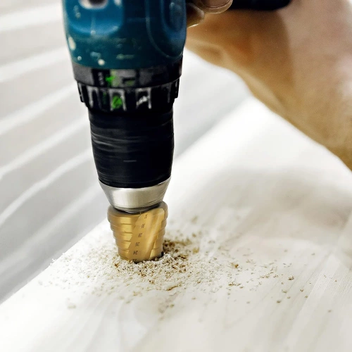 SDS-3PCS-GOLD | Set of 3 conical drill bits | HSS step drills