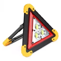 W838 | Flashlight - 3x LED warning triangle with powerbank and solar panel